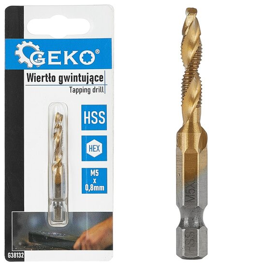 hss boor tap m5 x 0,8mm - tapboor - boor - tap - geko