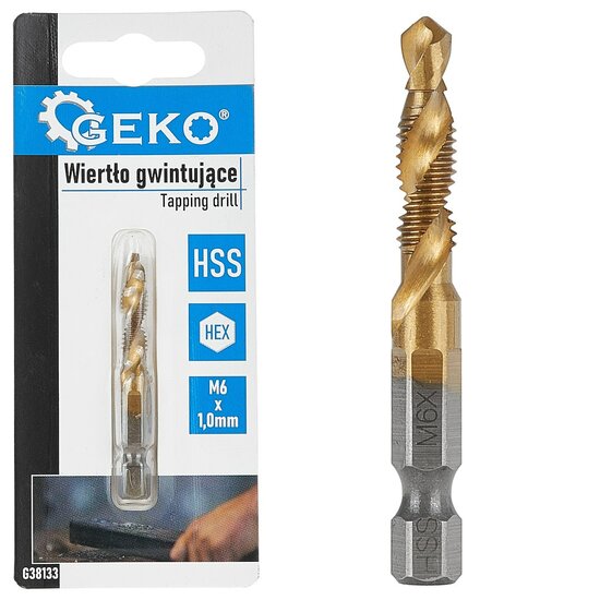 hss boor tap m6 x 1,0mm - tapboor - boor - tap - geko