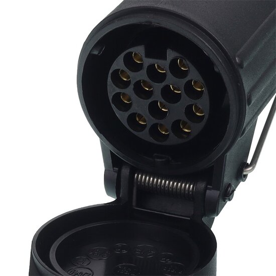 spiraalkabel 7-13 aderig 2 meter - stekker - aanhanger stekker - contrastekker