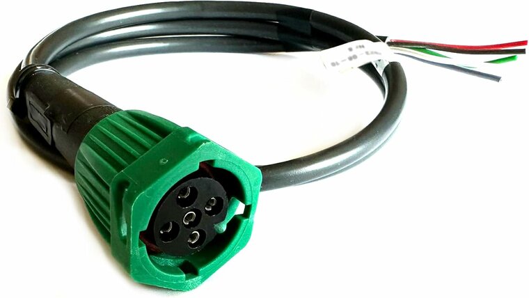5-pins bajonetconnector 1m - stekkerconnector - trailerstekker - aanhangerstekker - elektrakabel - stroomkabel