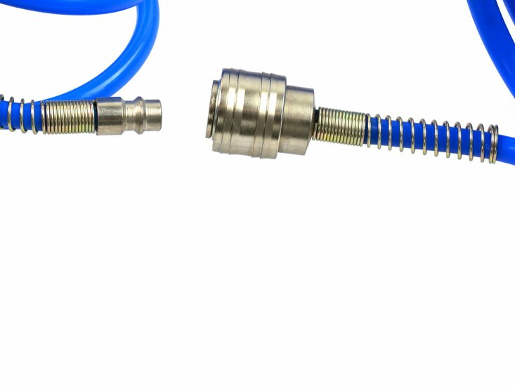 pneumatische slang 15 meter - luchtslang rubber - spiraalslang 5mm x 8mm - geko
