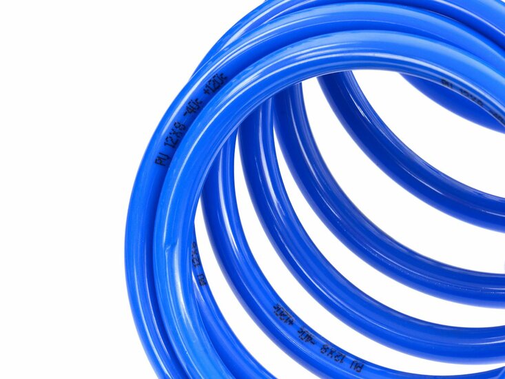 pneumatische slang 10 meter - luchtslang rubber - spiraalslang 8mm x 12mm - geko