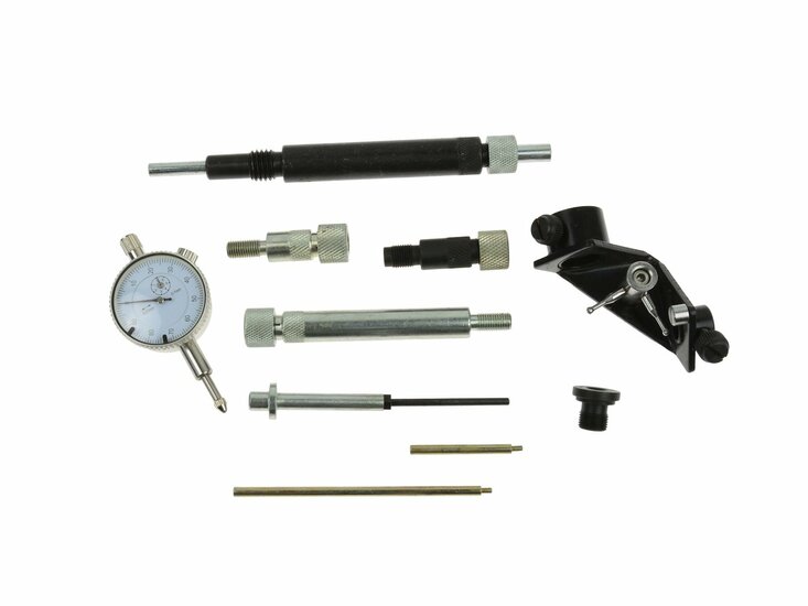 dieselpomp afstelset - micrometer klok 10 delig - timing set - brandstofpomp timingtool - geko