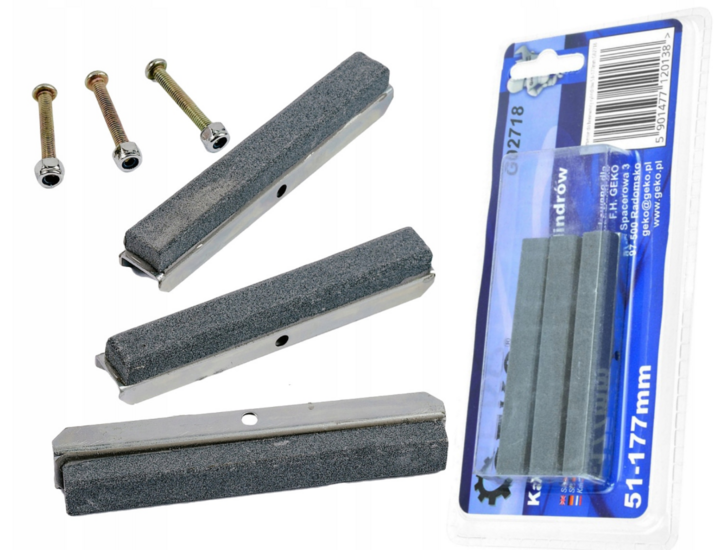 honer stenen 3 delig - polijst stenen - hoonsteen 77mm - honersteen - geko