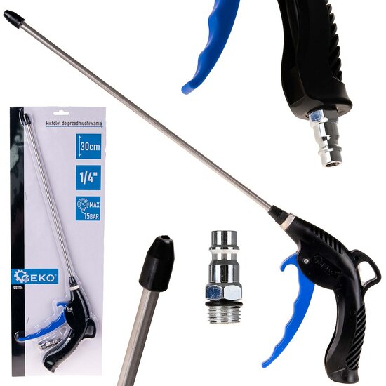 blaaspistool - luchtspuit - inclusief 1/4" snelkoppeling - 30cm - afblaas pistool - spuitpistool - geko