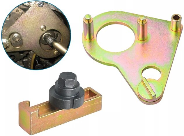 renault - nissan - vauxhall - opel - 1.6 -&nbsp;2.0 -&nbsp;2.3 cdti en dci - diesel krukaspoelie-vasthoudgereedschap - nokkenasuitlijng