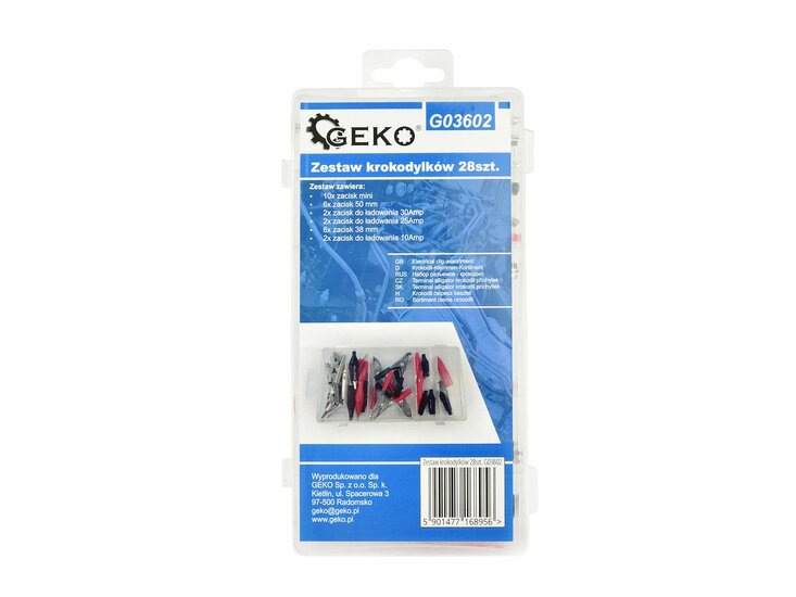 krokodil klemmenset  28 delig - accuklemmen set - krokodillenklemmen set - geko