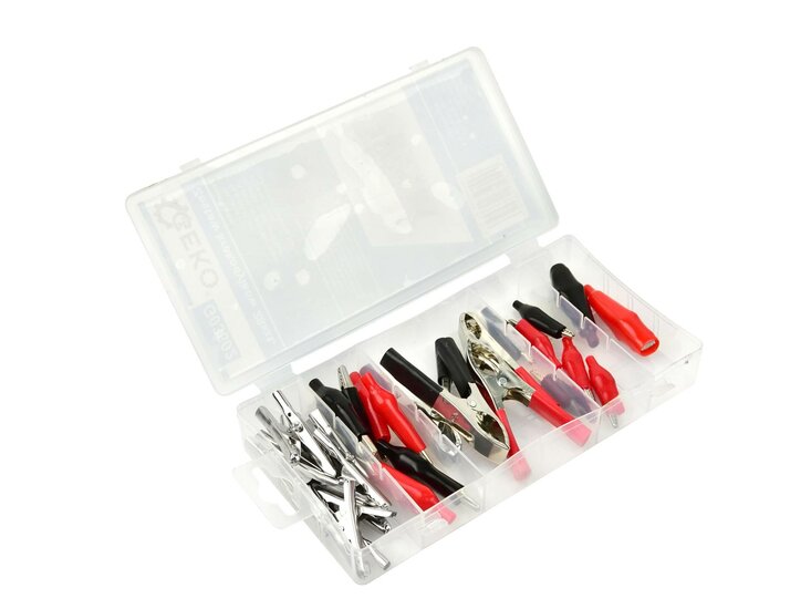 krokodil klemmenset  28 delig - accuklemmen set - krokodillenklemmen set - geko