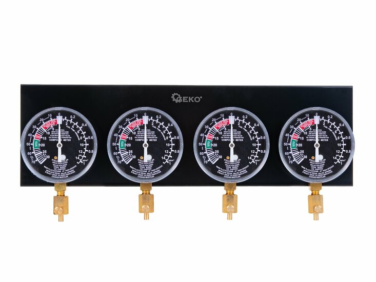 compressie mano 26 delig - caburateursynchronisatieset - manometersset - geko