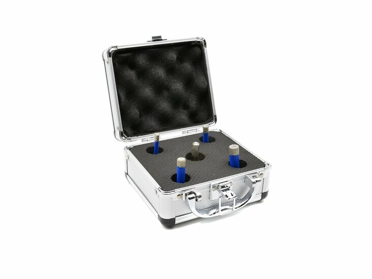 diamant gatenzaag set 6 tot 12 mm - gatenboor 5 delig - diamantzaag - gatenboor - geko