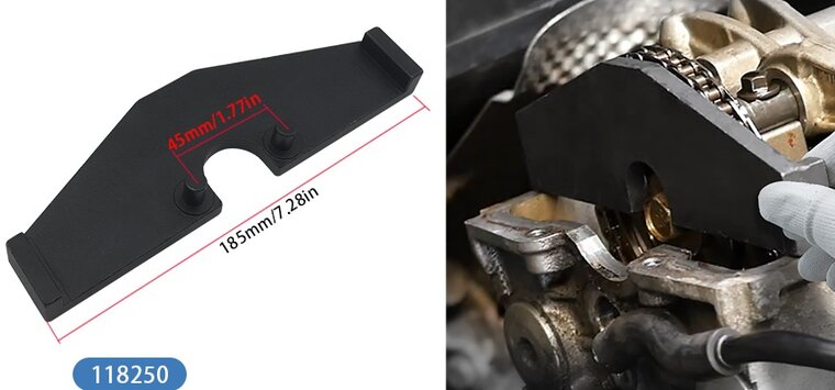 bmw - mini n14 en w10 - w11 timinggereedschap - nokkenastandwiel 1.6 motoren in de Mini generaties r50 r52 