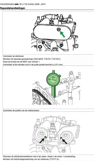 vag&nbsp;- 1.2 - 1.4 - 1.6 motoren afstelset vag tfsi - fsi distirbutieset voor de - nokkenas vergrendeling - distributiekett