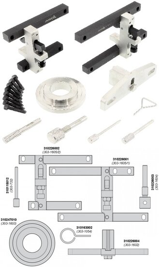 ford 1.0 gtdi ecoboost 3 cilinder vct nokkenas vergrendelingset - vliegwielvergrendeling - spannervergrendeling