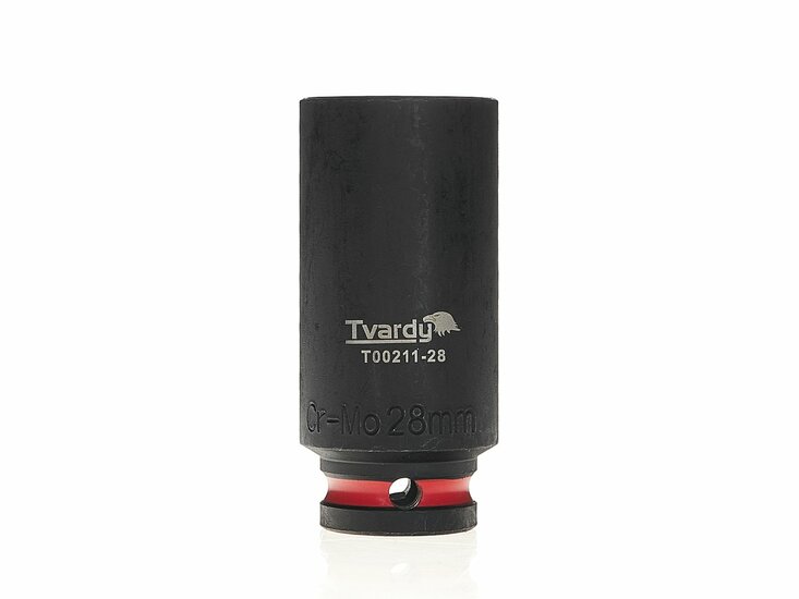 lange krachtdop 28 mm - 1/2 duims aansluiting - slagdop - impact dop - rateldop - dop - tvardy