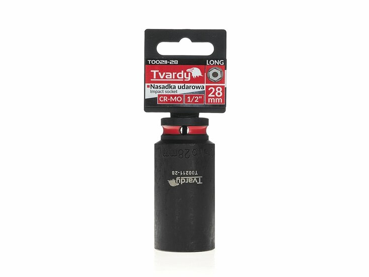 lange krachtdop 28 mm - 1/2 duims aansluiting - slagdop - impact dop - rateldop - dop - tvardy