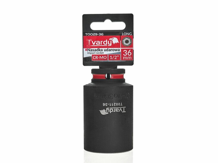 lange krachtdop 36 mm - 1/2 duims aansluiting - slagdop - impact dop - rateldop - dop - tvardy