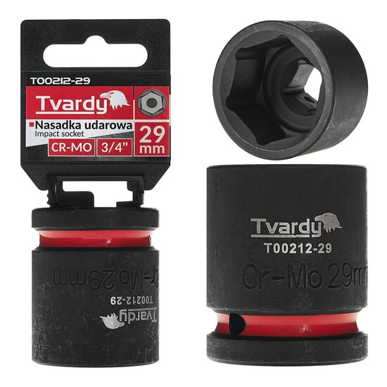 krachtdop 29 mm - 3/4 duims aansluiting - slagdop - impact dop - rateldop - dop - tvardy