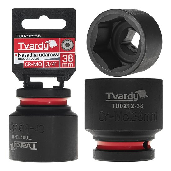 krachtdop 38 mm - 3/4 duims aansluiting - slagdop - impact dop - rateldop - dop - tvardy
