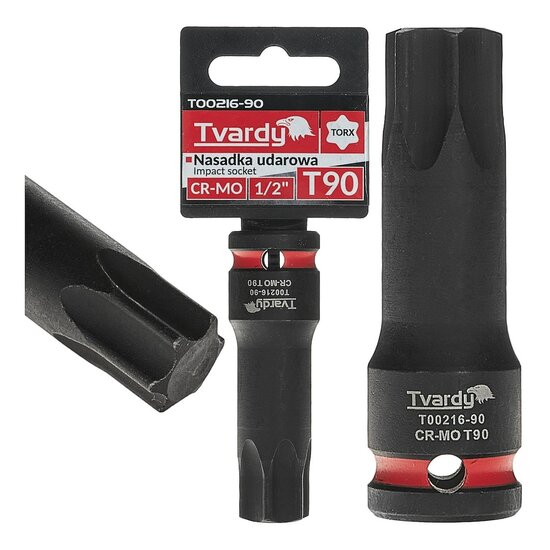 kracht torxdop t90 - 1/2 duims - torx dop - tvardy