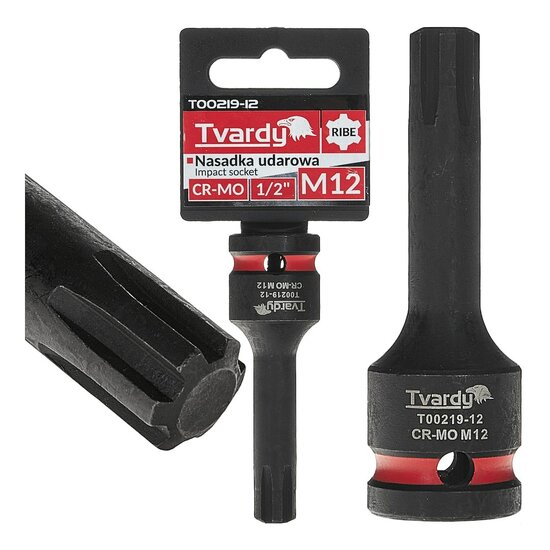 kracht ribedop m12 - 1/2 duims - ribe dop - tvardy
