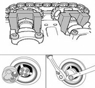 1.8 - 2.1 CDi mercedes m651 diesel krukaspoelie-blokkeergereedschap&nbsp;- afstellen van de nokkenastiming&nbsp;- bj 2009 -