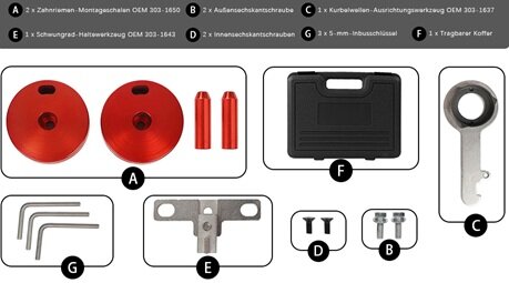 2.0t&nbsp;tdci&nbsp;Eco Blue - euro 6 diesel timing riem gereedschapsset -&nbsp;nokkenas blokkeerset&nbsp;- vliegwiel b