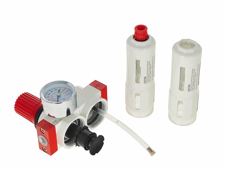 drukregelaar met filter en olienevelaar - compressor regelaar 1/4 duims  - reduceerventiel - tvardy