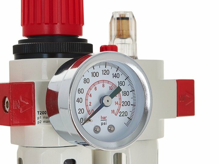 drukregelaar met filter en olienevelaar - compressor regelaar 1/4 duims  - reduceerventiel - tvardy
