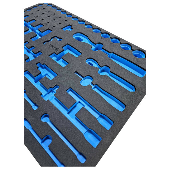 foam inlay voor 94 delig doppen set - schuim inlegbak&nbsp;- gereedschapswagen inleg foam&nbsp;- asta