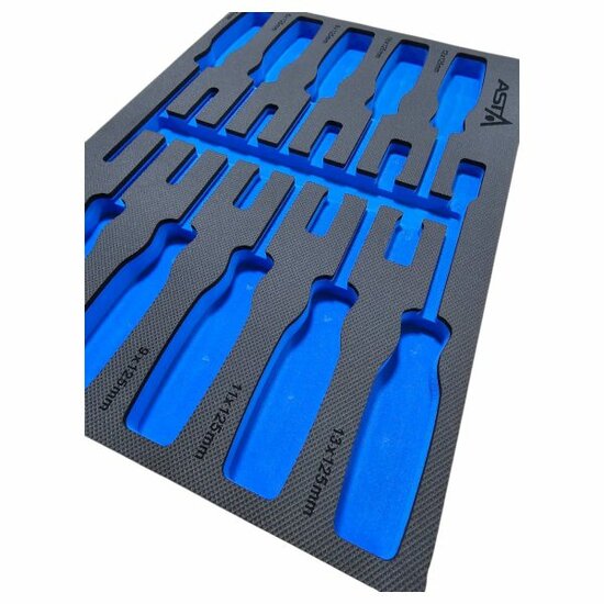foam inlay voor 8 schroevendraaiers - schuim inlegbak&nbsp;- gereedschapswagen inleg foam&nbsp;- asta