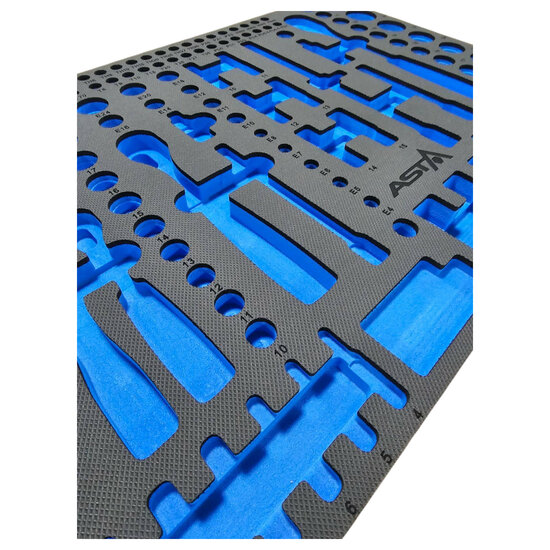 foam inlay voor 179 delig doppen set - schuim inlegbak&nbsp;- gereedschapswagen inleg foam&nbsp;- asta