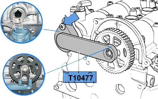 vag 2.5 - 4.9D&nbsp;- tdi - pd - vw - t5 - touareg - phaeton - borggereedschap - nokkenasblokkeer gereedschap - distributie a