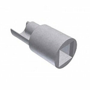 kederbuis - adapter onderstop opspanbuis - onderste adapter voor zeilspanningsprofiel fi27mm vierkant 