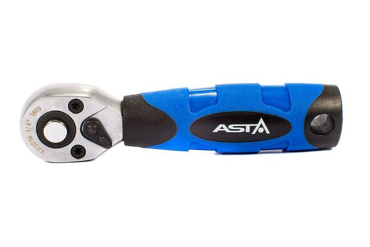 rechte stubby ratel 1/4 duims - handratel 109 mm - ratels - asta