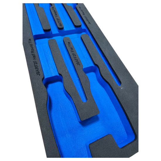 foam inlay voor 4 delig vijlen set - schuim inlegbak&nbsp;- gereedschapswagen inleg foam&nbsp;- asta