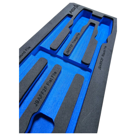 foam inlay voor 4 delig doppen set - schuim inlegbak&nbsp;- gereedschapswagen inleg foam&nbsp;- asta