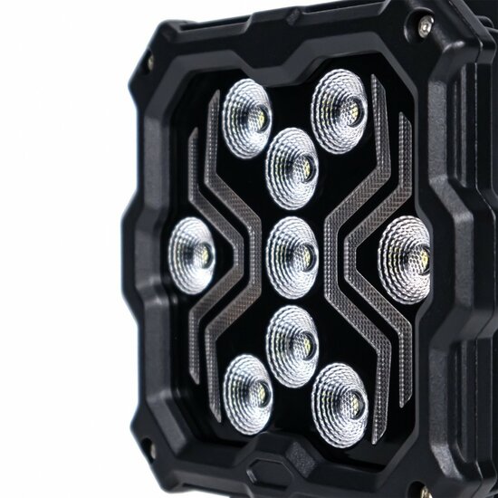 werklamp x-spider 2 -  bouwlamp 9x led + 4 led strips - werklicht - ledlamp - lamp