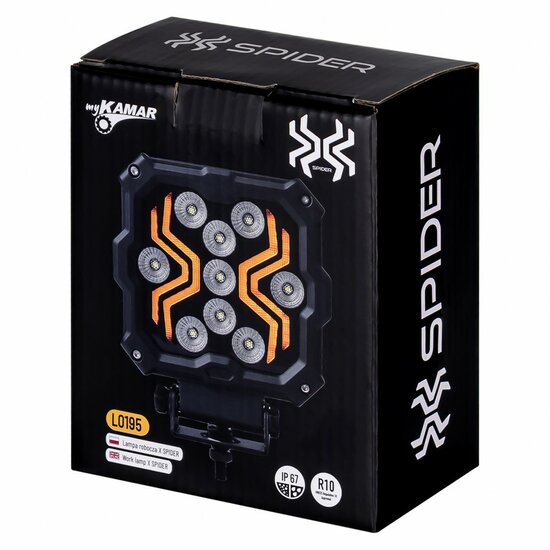 werklamp x-spider 2 -  bouwlamp 9x led + 4 led strips - werklicht - ledlamp - lamp