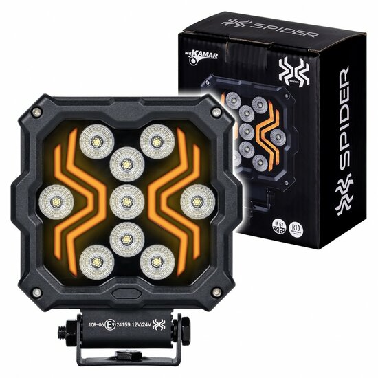 werklamp x-spider 2 -  bouwlamp 9x led + 4 led strips - werklicht - ledlamp - lamp