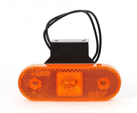 oranje led zijmarkeringslamp met houder - 2x led contourlamp - led zijlamp - breedtelamp - was
