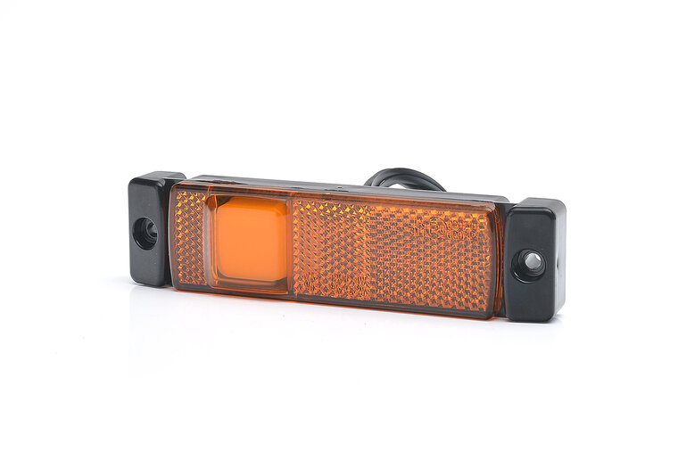 oranje neon led zijmarkeringslamp met houder - led contourlamp - led zijlamp - positielicht - was