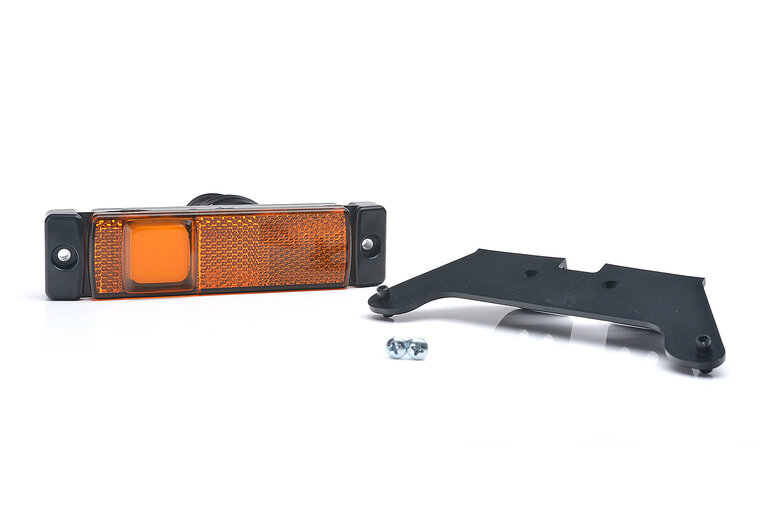 oranje neon led zijmarkeringslamp met houder - led contourlamp - led zijlamp - positielicht - was