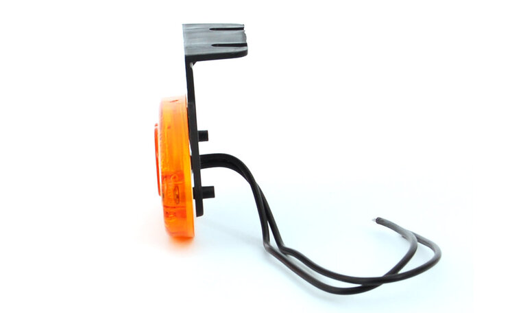 oranje led zijmarkeringslamp met houder - 2x led contourlamp - markeringslamp - positielicht - was
