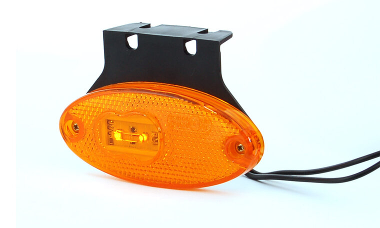 oranje led zijmarkeringslamp met houder - 2x led contourlamp - markeringslamp - positielicht - was