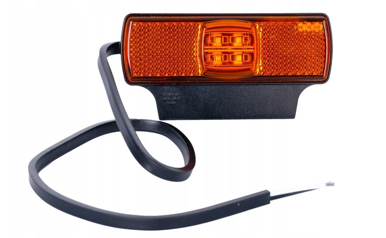 oranje led zijmarkeringslamp met houder - 4x led contourlamp - markeringslamp - positielicht - fristom