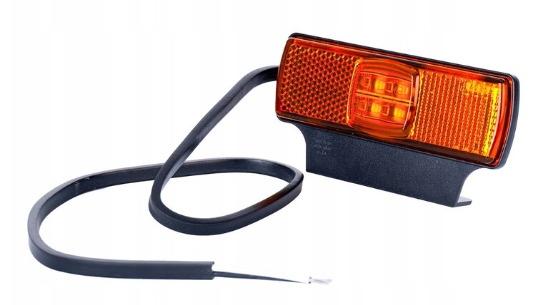 oranje led zijmarkeringslamp met houder - 4x led contourlamp - markeringslamp - positielicht - fristom