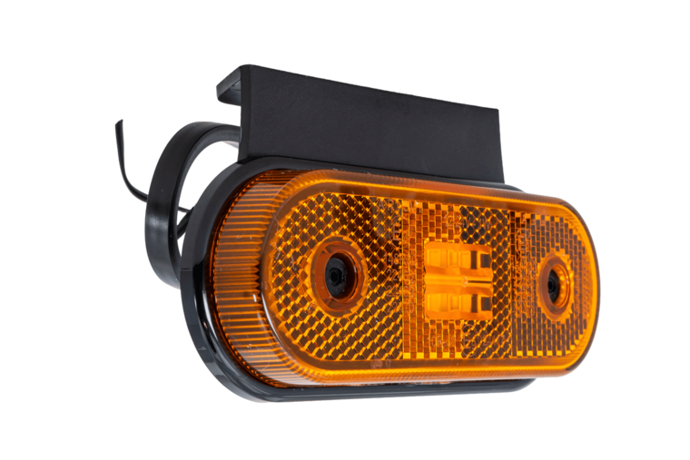 oranje led zijmarkeringslamp met houder + stekker - 4x led markeringslamp - contourlamp - positielicht - fristom