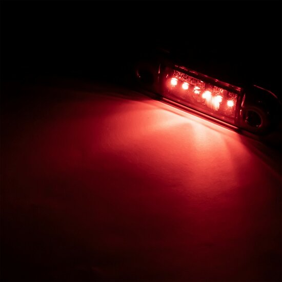 led zijmarkeringslamp donker rood 6x led - contourlamp - zijlamp - markeringslamp