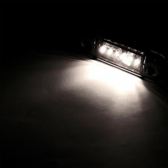 led zijmarkeringslamp donker wit 6x led - contourlamp - zijlamp - markeringslamp