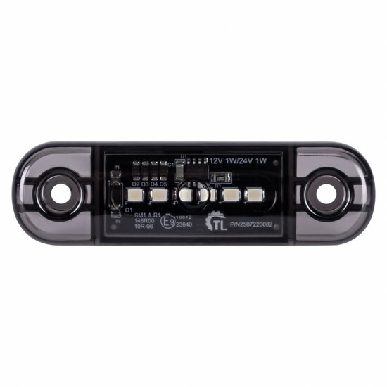 led zijmarkeringslamp donker wit 6x led - contourlamp - zijlamp - markeringslamp